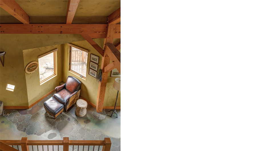 Environmentally friendly, contemporary home design - Pop-out & dry creek bed from the loft