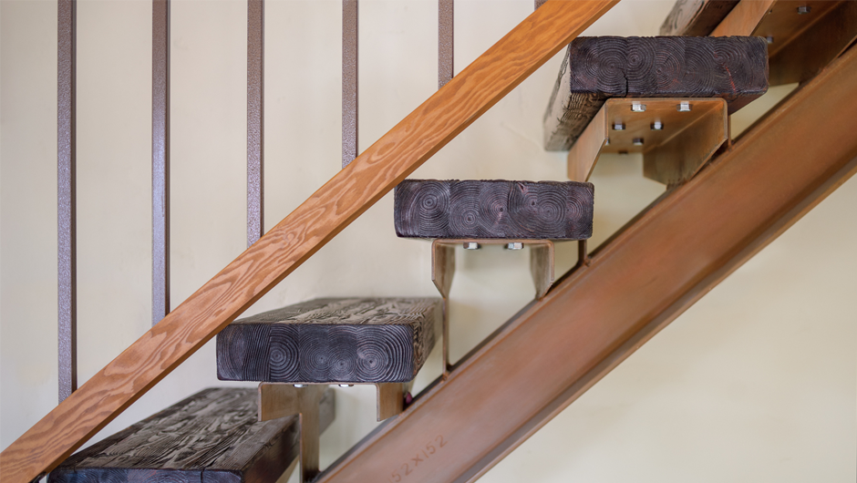 Environmentally friendly, contemporary home design - Stair Detail
